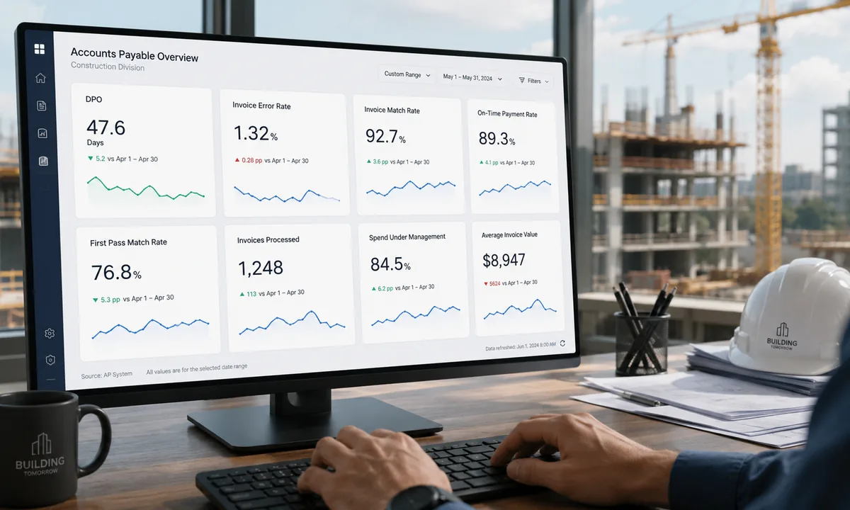KPIs de cuentas a pagar específicos para empresas constructoras