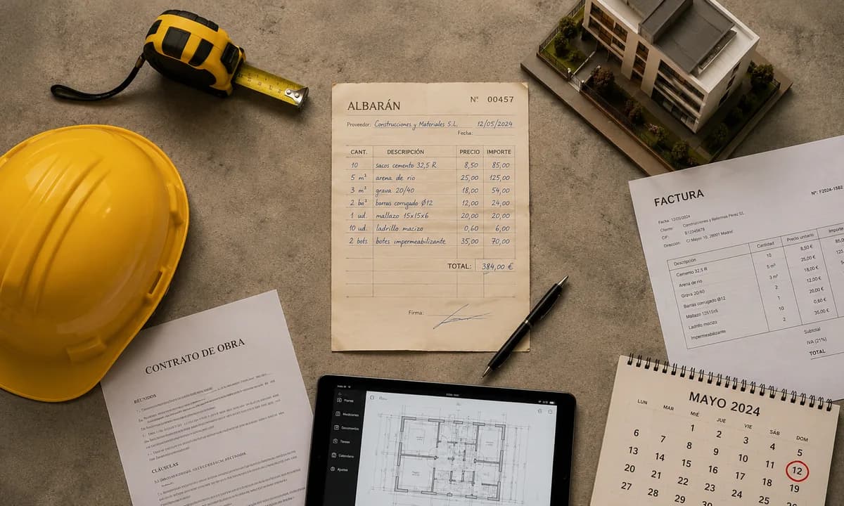 Albaranes en obra: todo lo que necesitas saber (guía completa 2026)