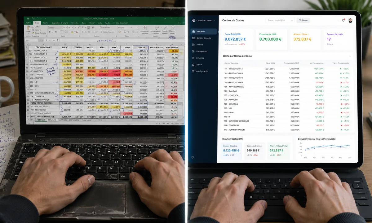 Excel vs. software de control de costes en obra: ¿cuándo merece el cambio?